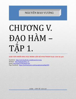 Chuyên đề đạo hàm trắc nghiệm(có đáp án) đầy đủ