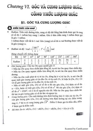 Lý thuyết và Bài tập - Công thức lượng giác(có đáp án)