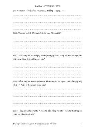 Bài tập toán 2 cơ bản và nâng cao