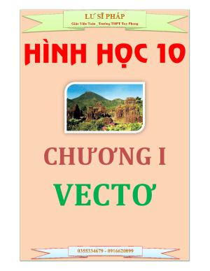 Toán 10 - Tài liệu học tập chủ đề Vectơ – Lư Sĩ Pháp