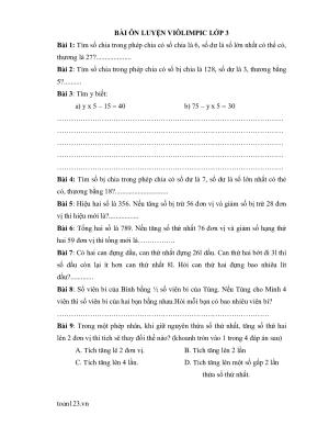 Toán 3 - 76 bài luyện violympic