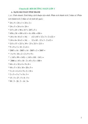 Toán 3 - Chuyên đề bồi dưỡng HSG