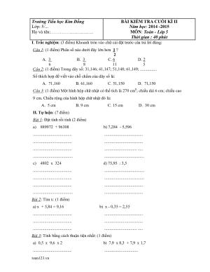 Toán 5 - Ôn tập HK2 phần 2