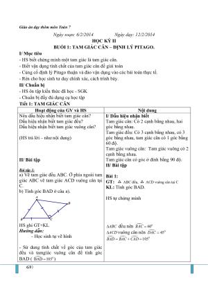 Toán 7 - Giáo án phụ đạo HK2