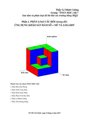 Toán 12 - Phân loại câu hỏi chuyên đề khảo sát hàm số và mũ - logarit - Lê Minh Cường