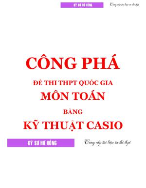 Toán 12 - Công phá đề thi thử Quốc gia môn Toán bằng máy tính Casio - Lâm Hữu Minh