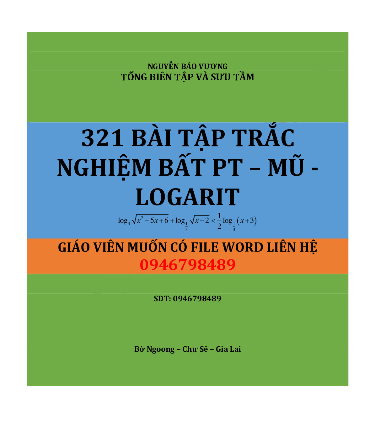 Toán 12 - 321 BÀI TẬP TRẮC NGHIỆM BẤT PHƯƠNG TRÌNH MŨ -  LÔGARIT