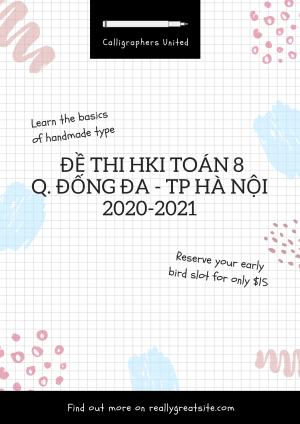 Toán 8: Đề thi HKI Quận Đống Đa Hà Nội năm 2020 - 2021