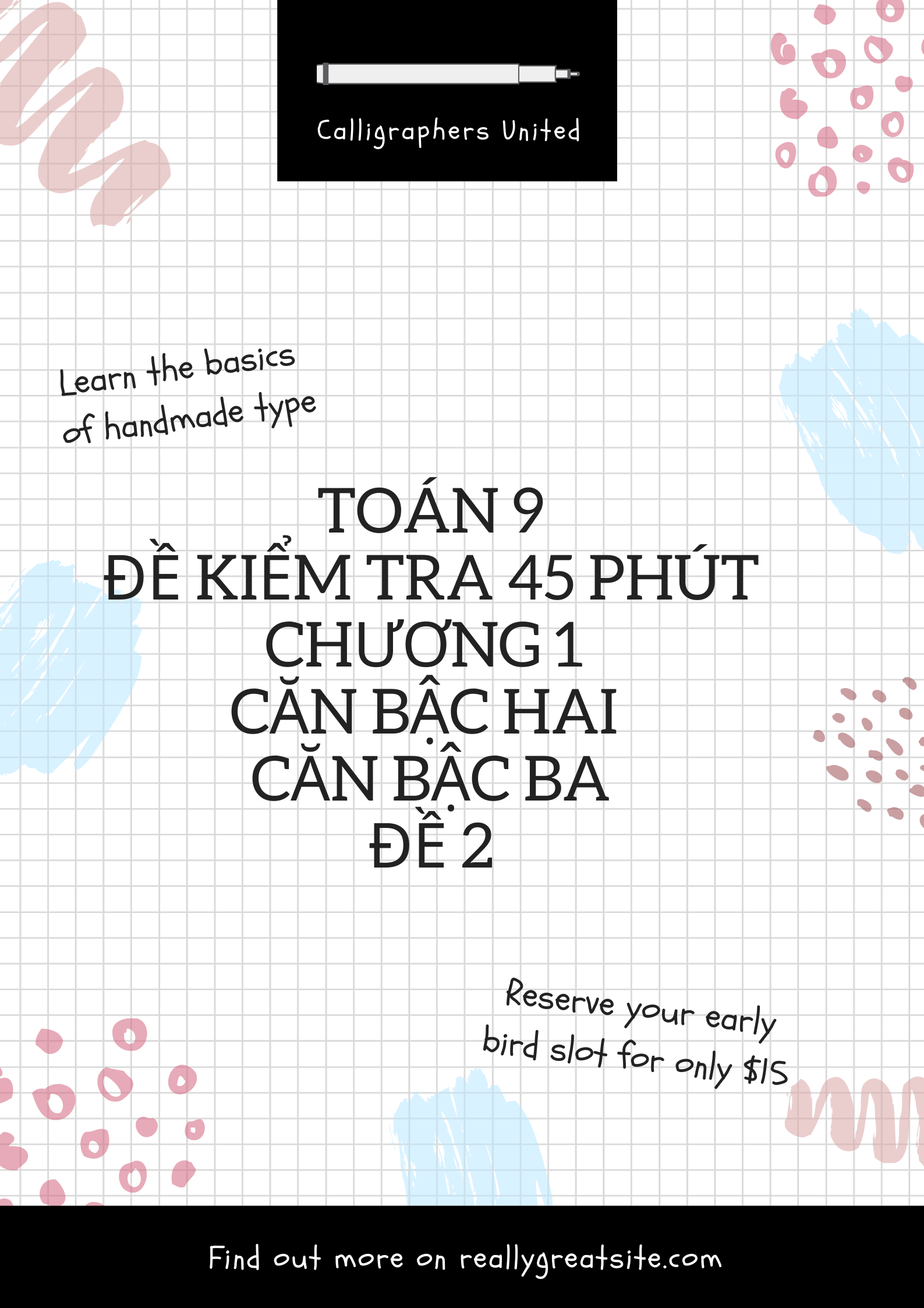 Toán 9 - Đề kiểm tra 45 phút Đại số chương 1 - Căn bậc hai - Căn bậc 3 - Đề 2