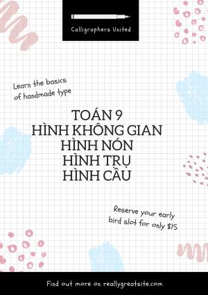 Toán 9: Các bài tập hình không gian (Hình nón - Hình trụ - Hình cầu)