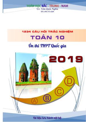 1234 câu hỏi trắc nhiệm Toán  ôn thi THPT 2019